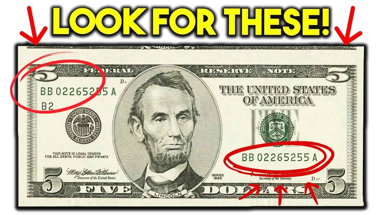 Check Your $5 Bills: A Mismatched Serial Number Note Could Be Worth  $20,000