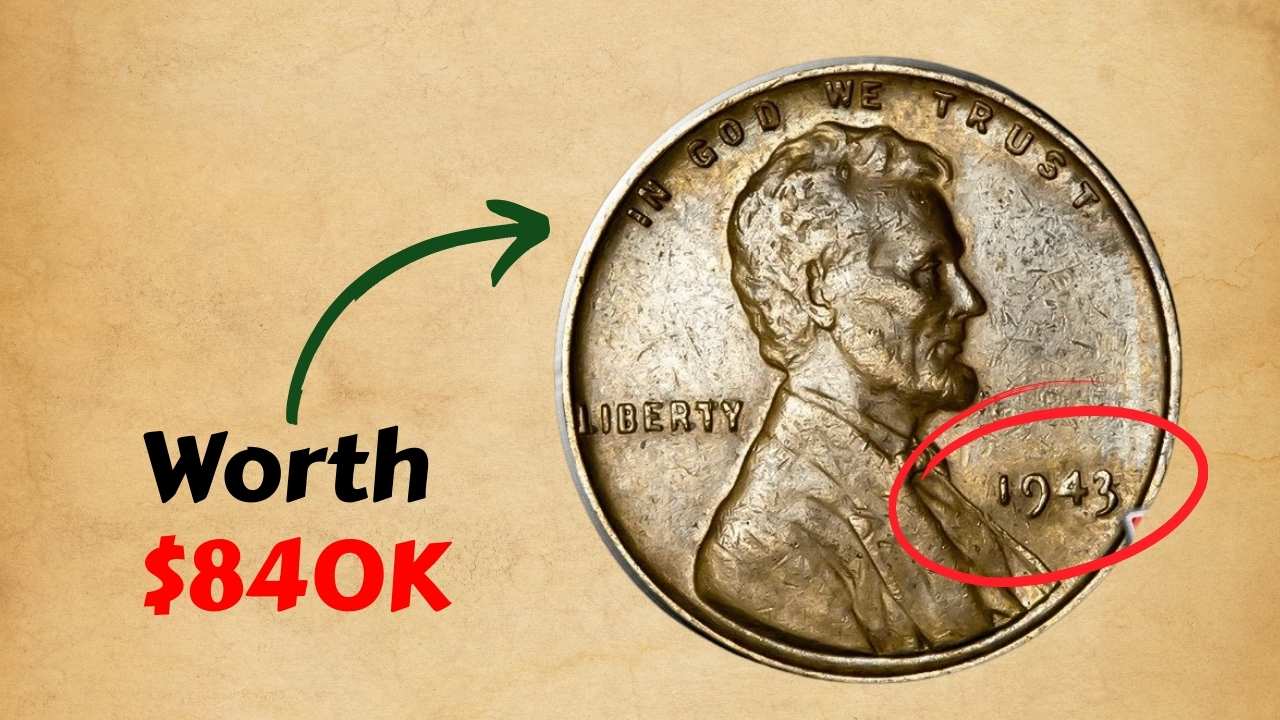 Rare 1943 Lincoln Wheat Penny Worth $840K - Could Be in Your Pocket
