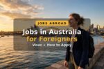 Jobs in Australia for foreigners — smiling worker in front of the Sydney Opera House and harbour skyline