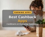 Person scanning a grocery receipt with the best cashback apps at a kitchen table