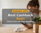 Person scanning a grocery receipt with the best cashback apps at a kitchen table