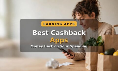 Person scanning a grocery receipt with the best cashback apps at a kitchen table