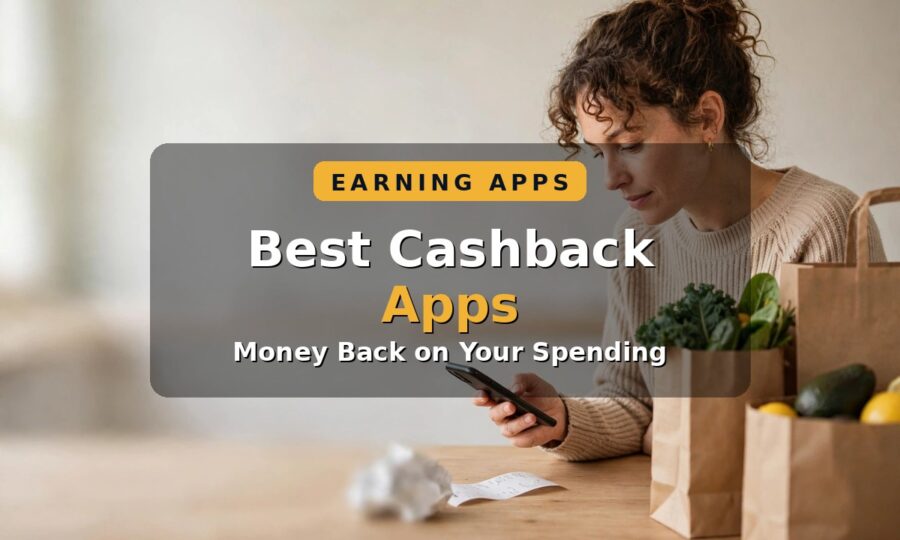 Person scanning a grocery receipt with the best cashback apps at a kitchen table
